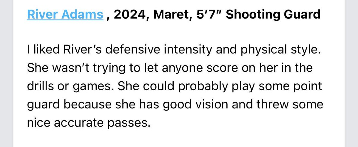 dRealRiverRocks's tweet image. Better late than never. Write up from Delaware Elite Camp. Thank you for the positive words‼️ @DelawareWBB @MARETGIRLSBBALL @COACH_SCJ22 @breezi_breee
