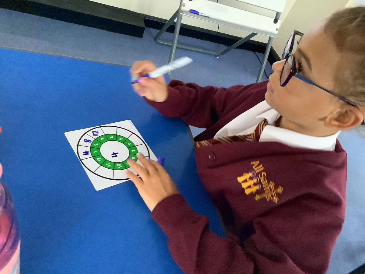 AllSaintsTraff's tweet photo. Times tables practice in Year 4 this morning #multiplication #quickrecall #numbers #games 🌟❤️✏️🤩 https://t.co/t69pGZzM4J