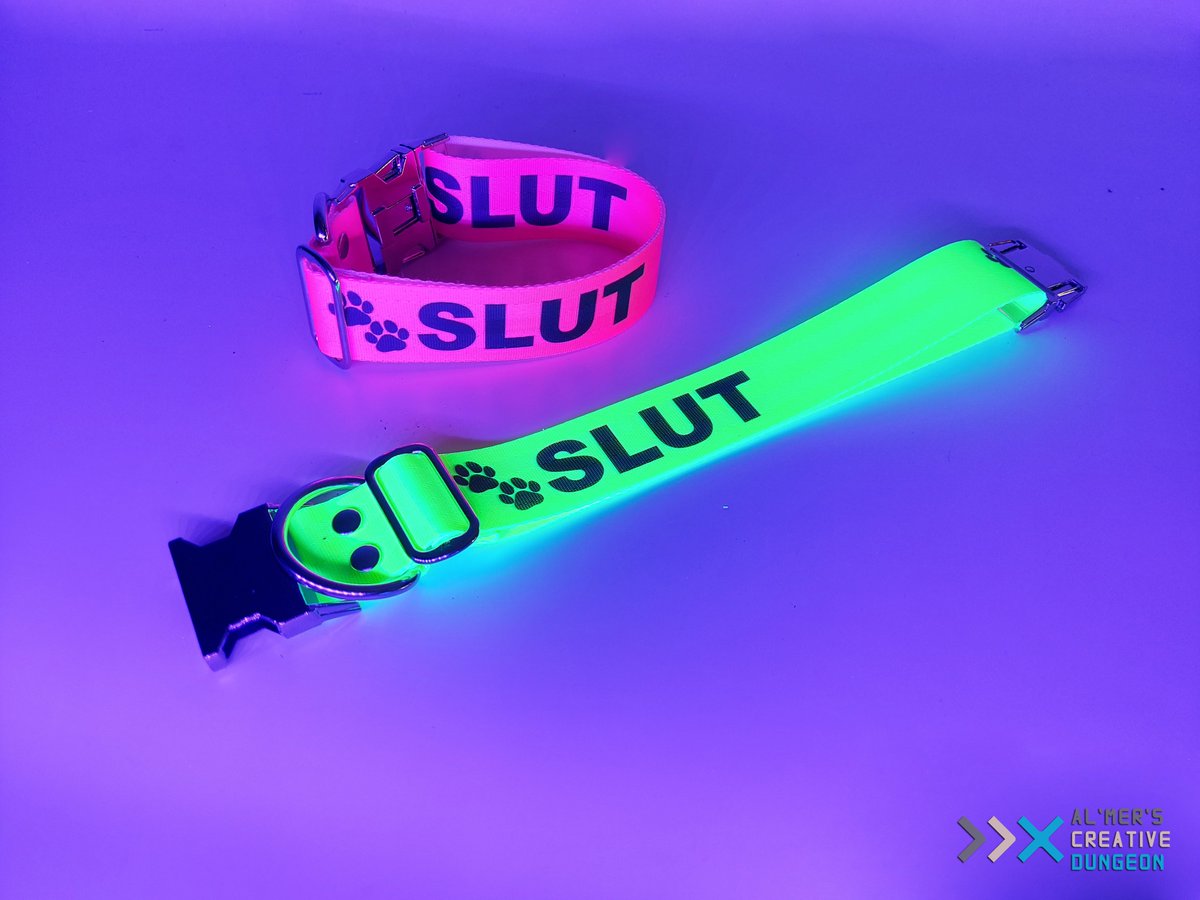 Slut Collars. UV reactive

#furry #furrycommission
