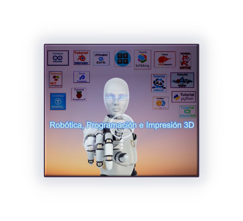 TUTORIALES de PROGRAMACIÓN, ROBÓTICA e IMPRESIÓN 3D (paso a paso):  Arduino, Blender, Bitbloq2, Code, EchidnaEducación, Kodu, mBlock5, Micro:Bit, Mit APP Inventor, Processing, Python, Raspberry Pi, Scratch, S4A, Scratch Jr, Ultimaker Cura,...recursospdifgl.com/ense%C3%B1anza…