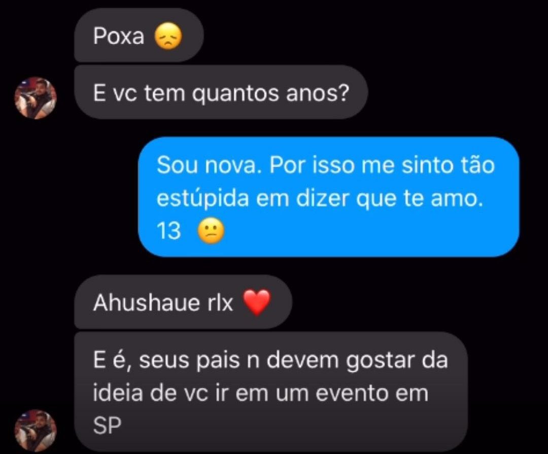 esse cabaço tomou lhe um exposed dele literalmente sendo pedófilo com uma menina de 13 anos e nada aconteceu. o espertao mudou o @ e reapareceu como se nada tivesse acontecido, alem de ter gente famosa falando com ele como se nada tivesse acontecido kkkkk
