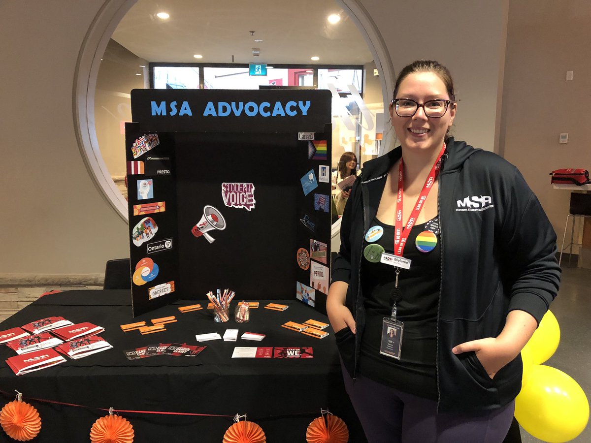 MSAmohawk's tweet photo. Day 2 of Welcome Week on Fennell Campus. Come visit us in The Arnie! 

#MohawkCollege #MSAMohawk #LeanOnWe https://t.co/O3JdAlNu33