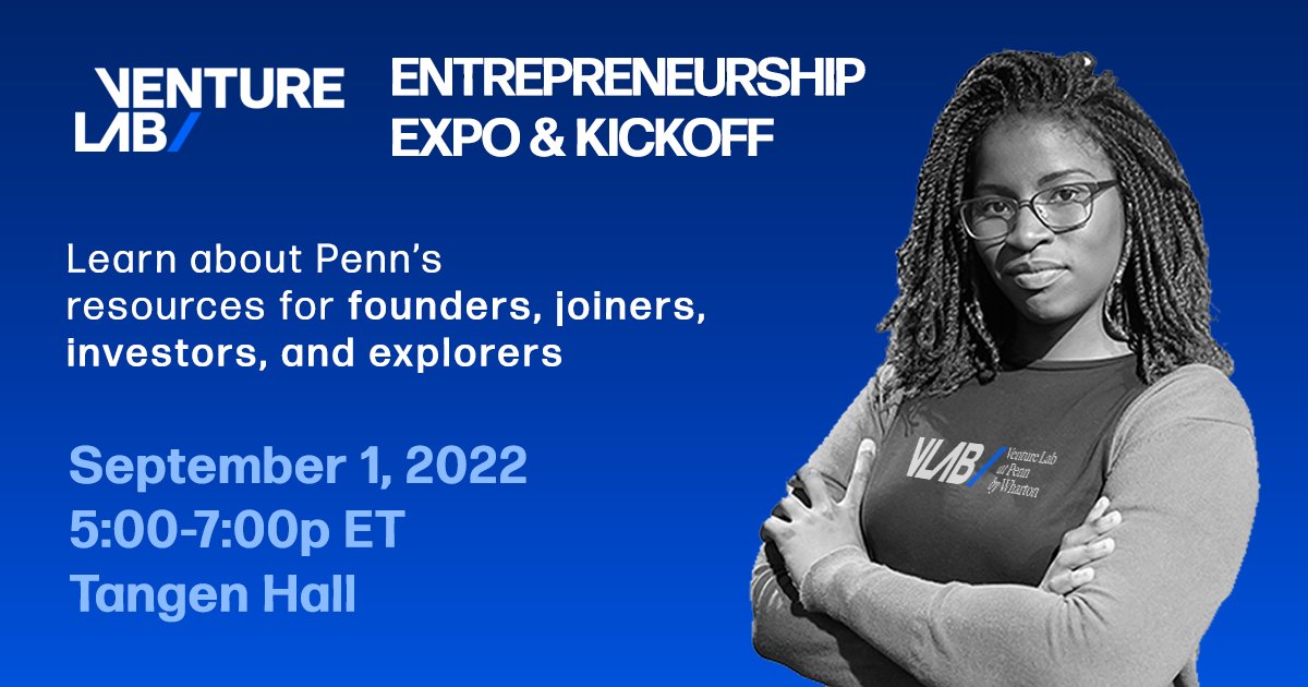 More than 98.5% of the registration cap for the Venture Lab Entrepreneurship Expo on 9/1 is filled! 

We will be extending the registration cap, but Fireside chat will be first come first serve.

Register by 8/31: whr.tn/3dzSXO6 

#entrePENNeur #vlabexpo22 <a href="/Penn/">Penn</a>