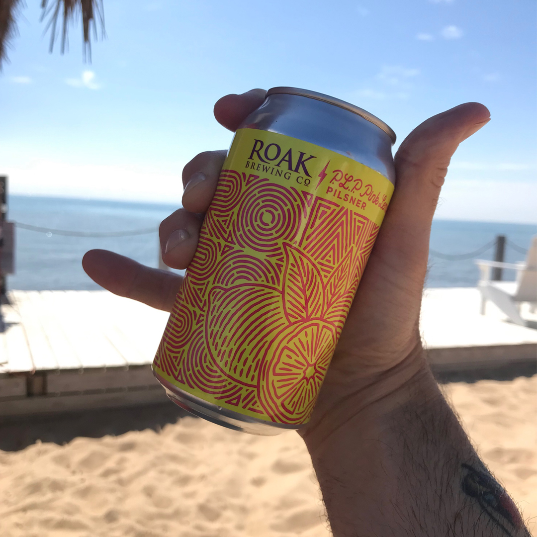 Time to work on your tan line. #GoPinkyOut #NationalBeachDay
#PLP #pinklemonadepilsner #pilsner #beergarten #Marshall #craftbeer #puremichigan