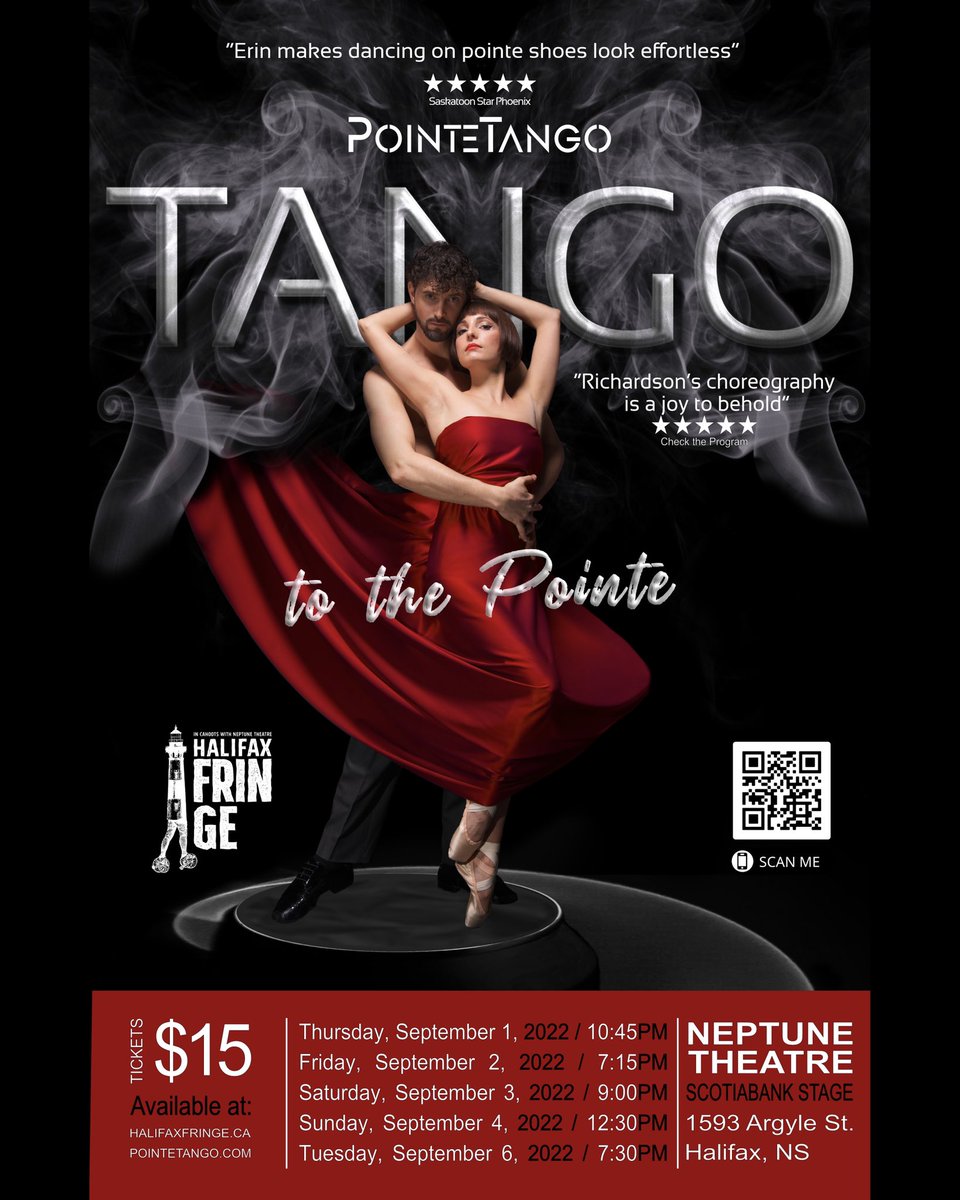 pointetango's tweet photo. Just arrived in Halifax! Canโt wait to perform โTango, to the Pointeโ @halifaxfringe
Ticket link in bio ๐
#tangotothepointe #tangoargentino #tangoshow #halifaxdance #halifaxfringe #neptunetheatre #halifaxshow https://t.co/0Oj6qG98wv