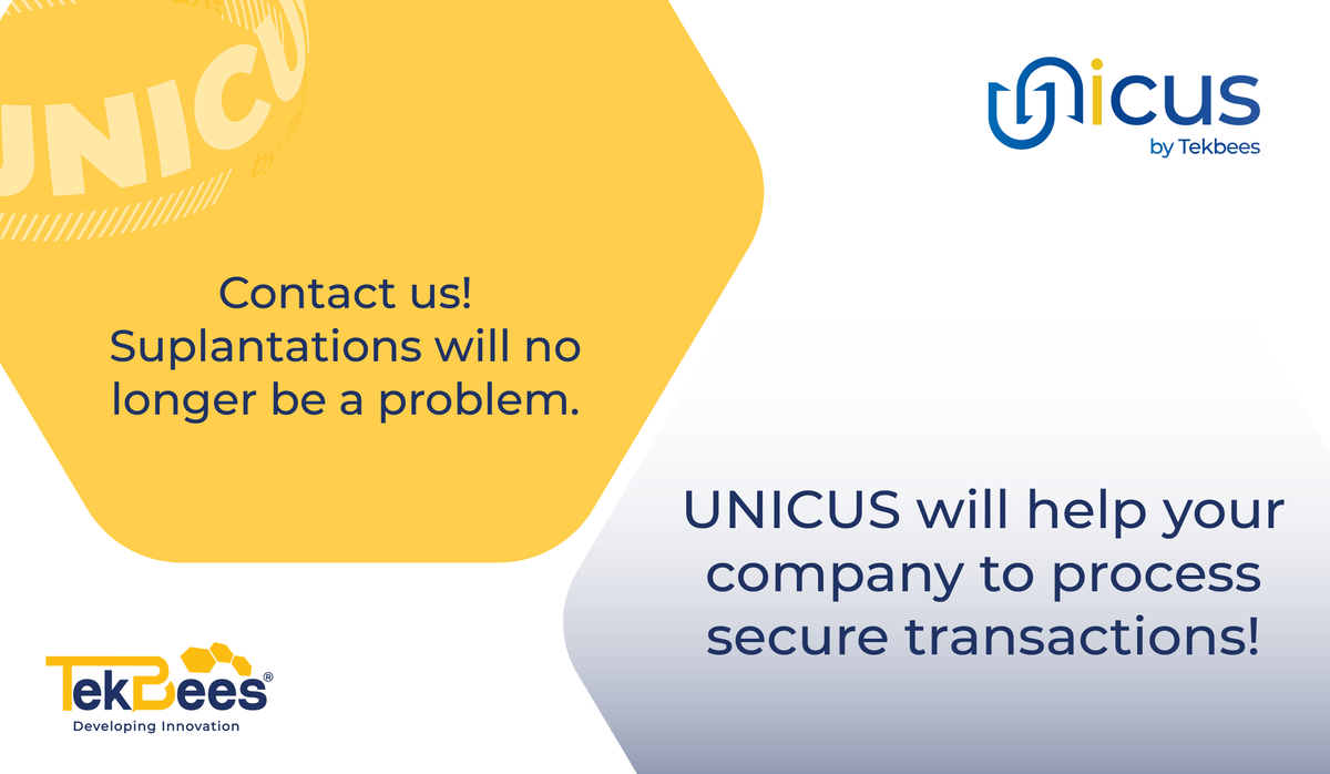 Tekbees's tweet photo. Find out why your company needs to implement biometrics for digital transactions. We created Unicus, a service that can help in business environments. 📱🔒

➡ More information: https://t.co/S9JKmEX2U3

#Biometric | #Technology | #Innovation | #Software https://t.co/8bfwKA7W96