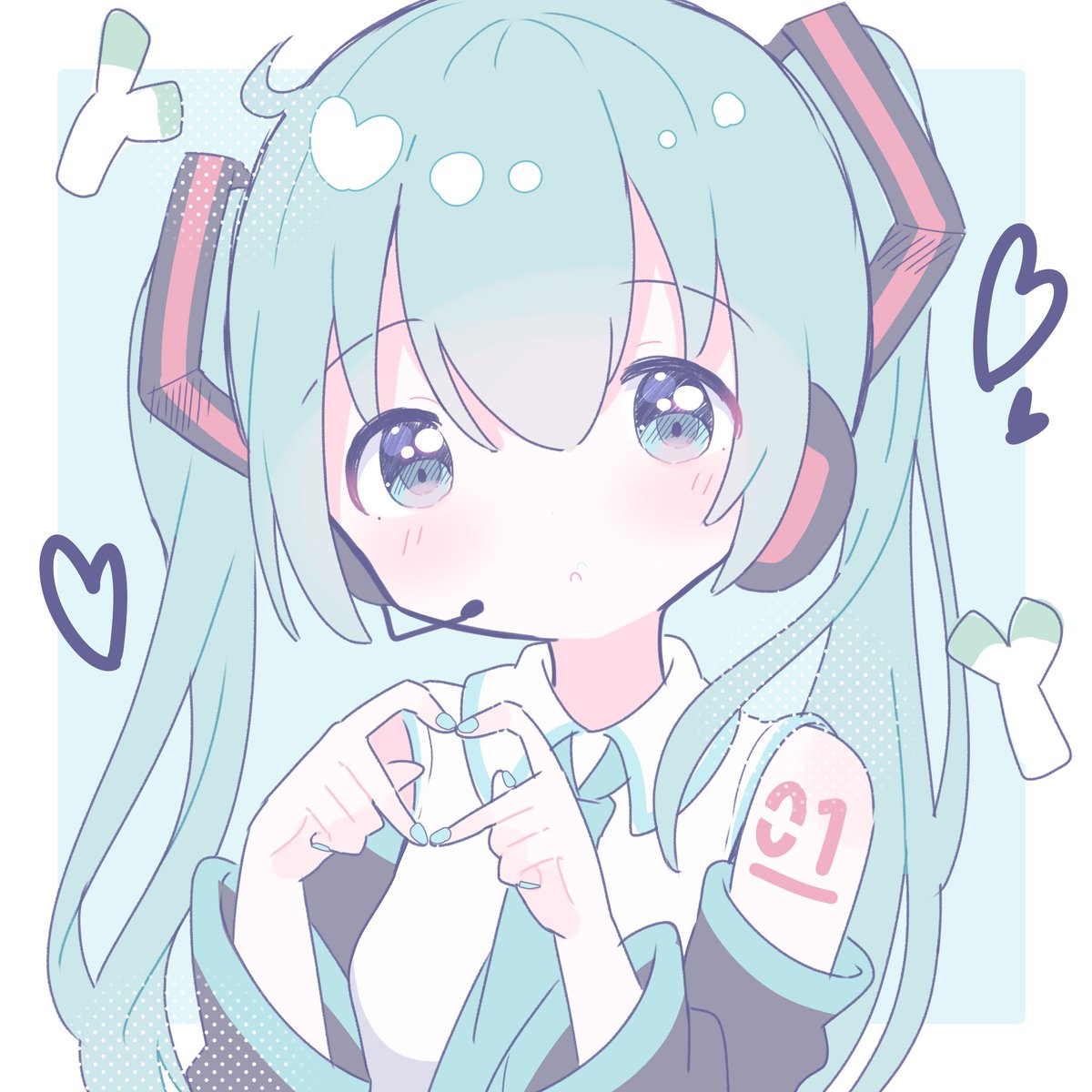 初音ミク 「ミクちゃん 」|ponのイラスト