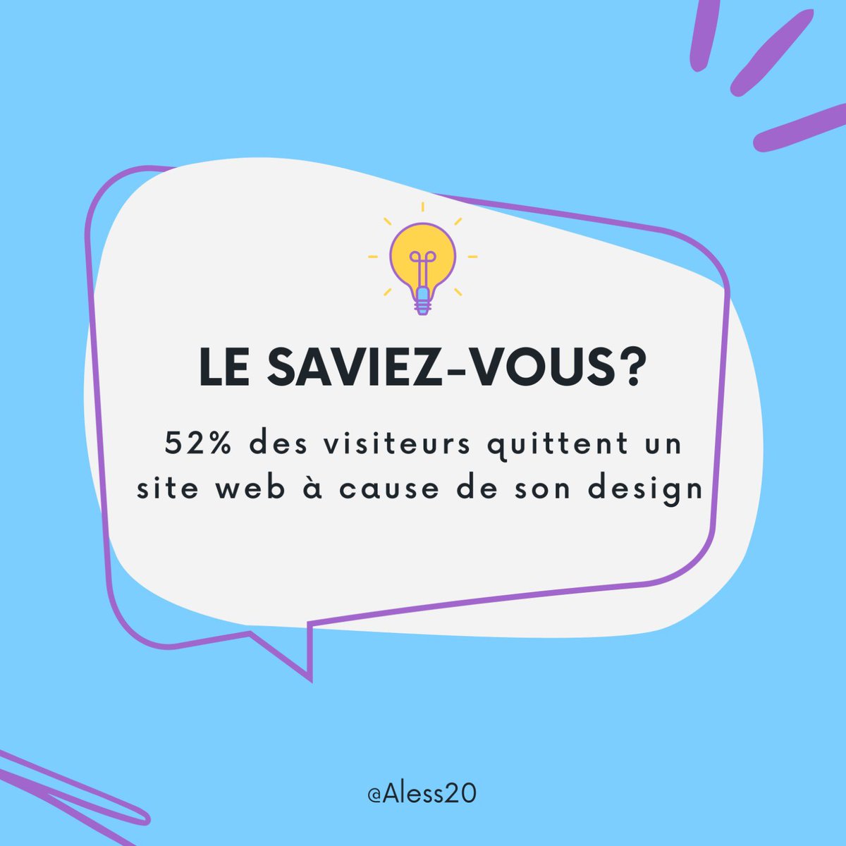 alesstwenty's tweet photo. ⚠️LE SAVIEZ-VOUS⚠️

😱 52 % des visiteurs quittent un site web car ils n'apprécient pas son design.

👉 D'où l'importance d'avoir un site bien désigné et adapté à votre activité.

#Webdesign #LeSaviezVous #entrepreunariat #startupfrance #MarketingDigital #siteweb #redactionweb https://t.co/uQAYc0goHp