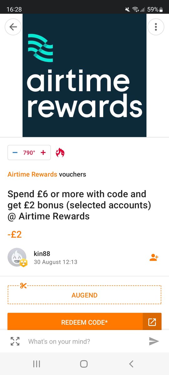 Winch68's tweet photo. @AirtimeRewards I've just used this one 🙂 https://t.co/P0Jm88Kf0f