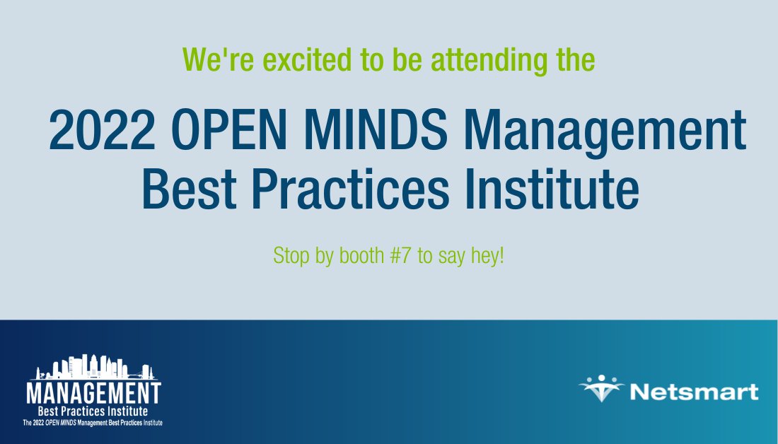 NetsmartTech's tweet photo. Our team is so excited to be at @openmindscircle #OMBestPractices Institute. Stop by booth #7 to learn how Netsmart #technology keeps child and family at the center. Learn more: https://t.co/9z2qTzzcj1 https://t.co/EeOPPJtRaI