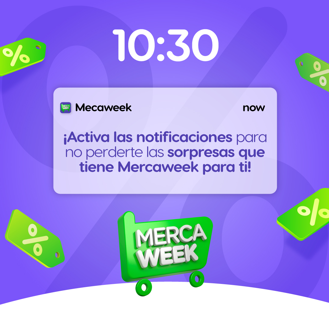 MercaweekC's tweet photo. ¡¡Activa las notificaciones para no perderte las sorpresas que tiene Mercaweek para ti! 😍 El mercado que sueñas con descuentos de hasta 40% 😍solo en https://t.co/dAlGsYRGun https://t.co/jhFQHCtWP3