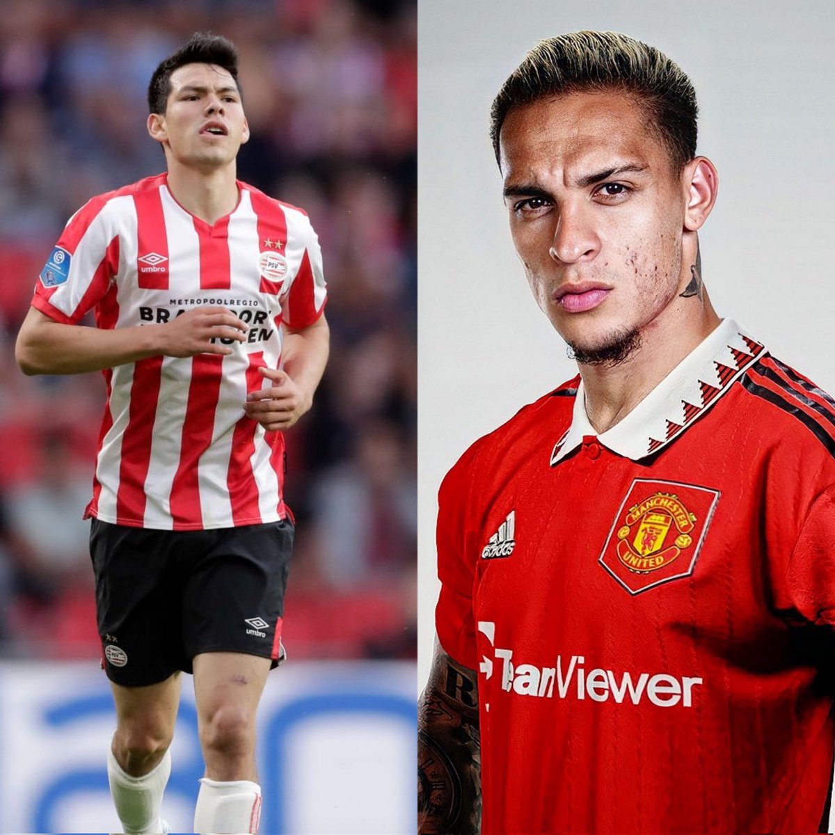 SomosAnalistas_'s tweet photo. 🤔🤔🤔

🇲🇽 Hirving Lozano en la Eredivisie: 
- 74 partidos
- 40 goles
- 23 asistencias

🇧🇷 Antony en la Eredivisie:
- 82 partidos
- 25 goles
- 21 asistencias

Manchester United pagó 100 millones por Antony y Napoli 40 por el Chucky. La nacionalidad parece que influye https://t.co/50LFovzdCO
