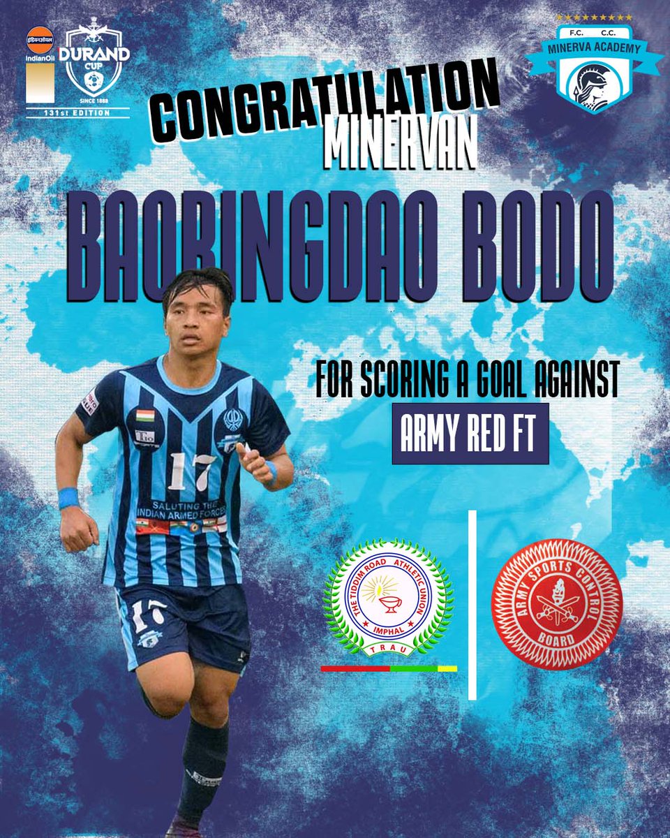 minervapunjabfc's tweet photo. Congratulations 💐🎉

#Minervan @BodoBaoringdao
Scored goal for @officialtraufc against Army Red FT in @thedurandcup 2022.

#MAFC #TheFactory #Warrior #IndianFootball #firstgoal #DurandCup22 https://t.co/j5ADrwYP4t