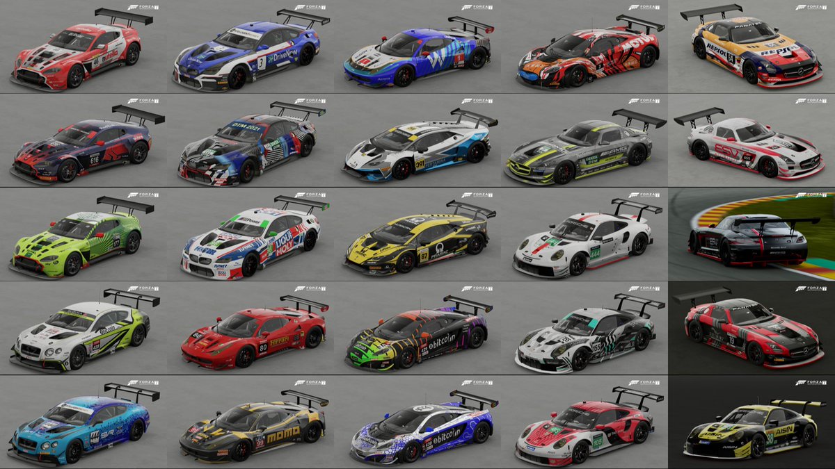 N340Nothelle's tweet photo. GT AND TC?!?

Safe to say got lots of ready made liveries available for any teams looking to use one, save yourself some time in the paint booth &amp; get more track time instead

Possibly others available but here’s what I’ve definitely got available (with sponsor &amp; colour changes) https://t.co/OoXidvXCMB