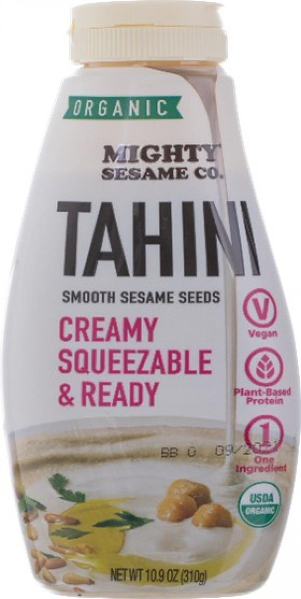 CAPublicHealth's tweet photo. #Rushdi Food Industries #recalls Mighty Sesame Organic Tahini, Squeezable due to possible Salmonella contamination. More information at https://t.co/Fj9nqZlMvy https://t.co/fsKkSlw9hw