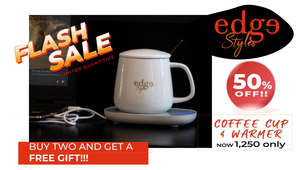 EdgeLYF's tweet photo. Hack the cold mornings in style by getting yourself a chic mug that keeps your favourite beverage piping hot, for as long as you'll need it to be! Download the Edge App #LinkInBio and that's a SUPER Discount! Hurry while stocks last! *Free Delivery within Nairobi.
#EdgeStyles https://t.co/XVDvFu048F