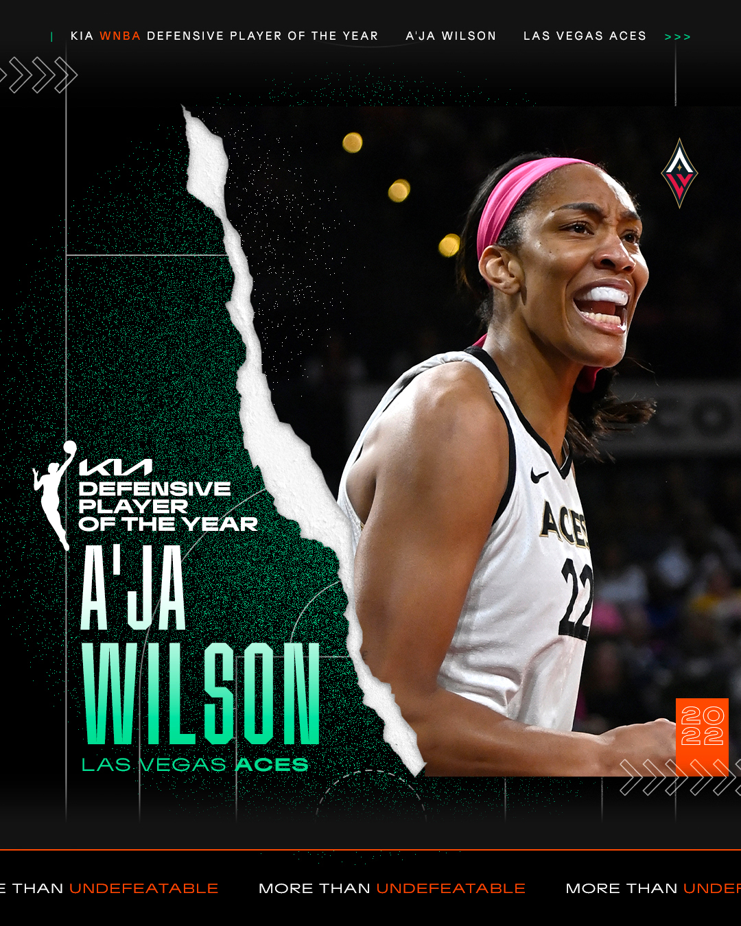 M.A. Voepel on Twitter "Congrats to _ajawilson22, the 2022 WNBA Defensive Player of the Year