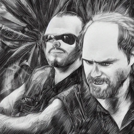 素顔のボンモーを召喚する禁忌を犯してしまった
the hidden portrait of two mysterious American novelists, Bradley Bond and Philip Ninja Morzez. they are the original authors of 'Ninja Slayer'. photorealistic
'steps': 30, 'vscale': 4.5
#StableDiffusion 
