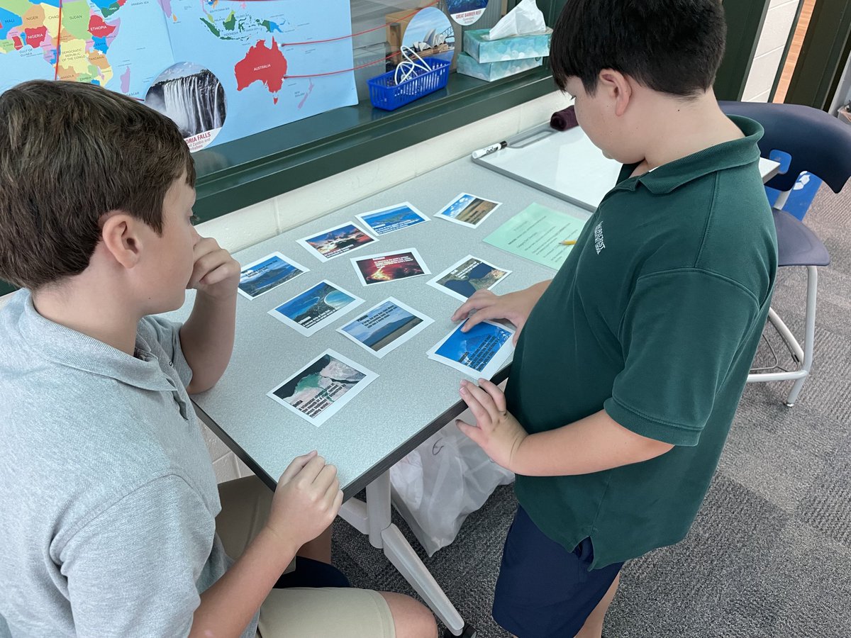 msjanack's tweet photo. Geography Vocabulary Stations. How do you act out an isthmus? #geographyteacher #handsonlearning #actitout https://t.co/cnFs0yXm8s