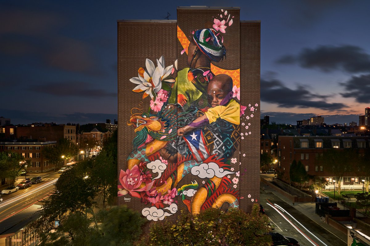 Marka27’s latest mural completed August 27th with
The assistance from <a href="/kno1famous/">kno1famous</a> 

This special project is supported and powered by the city of Boston’s Transformative Public Art Project in collaboration with @artsinboston and @bostonhousingauthority
