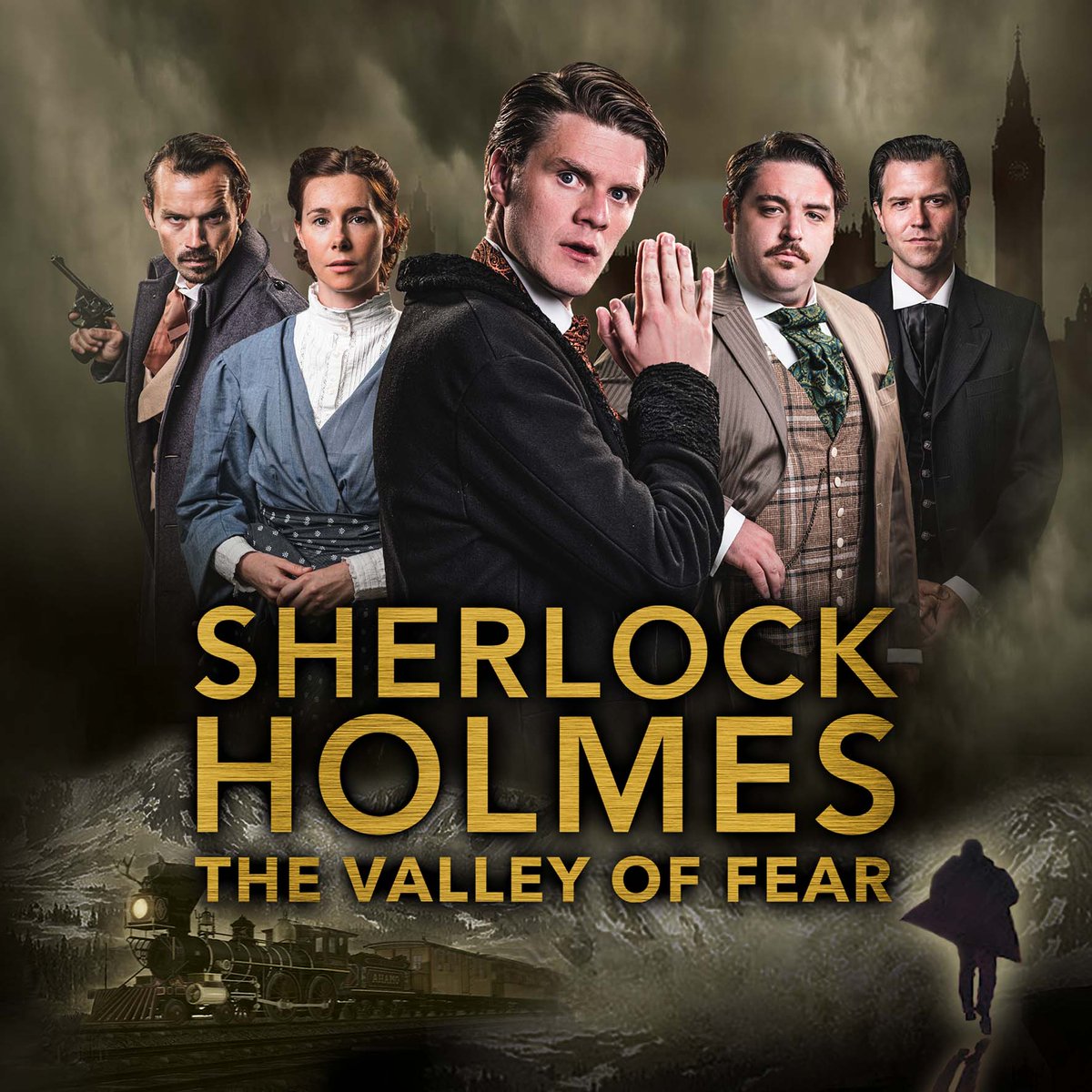 Blackeyedtheatr's tweet photo. Fancy a first look at SHERLOCK HOLMES: THE VALLEY OF FEAR? Go on then... Opening on 14 September ahead of a major UK tour. #SherlockHolmes #TheValleyOfFear 
Photography courtesy of @AlexHarveyBrown https://t.co/LrqdoYYrKQ