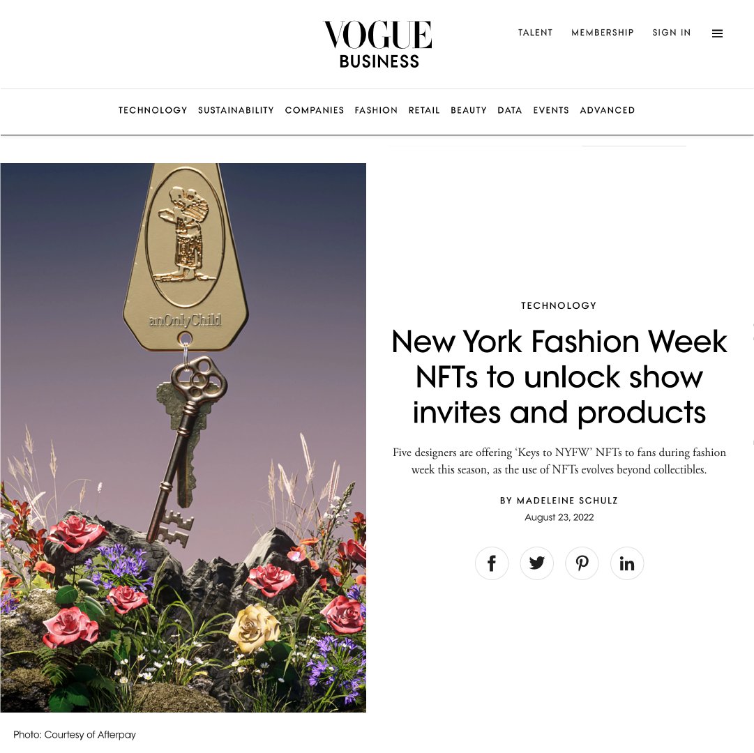 We are grateful to <a href="/AfterpayUSA/">Afterpay US</a> and <a href="/nyfw/">NYFW</a> for pledging to donate proceeds from the Keys to New York Fashion Week #NFT collection to #FreeArtsNYC. Your generous gift is more than just a donation, it signals that the #NFTCommunity is invested in the #nextgen of young creatives.❤️🚀