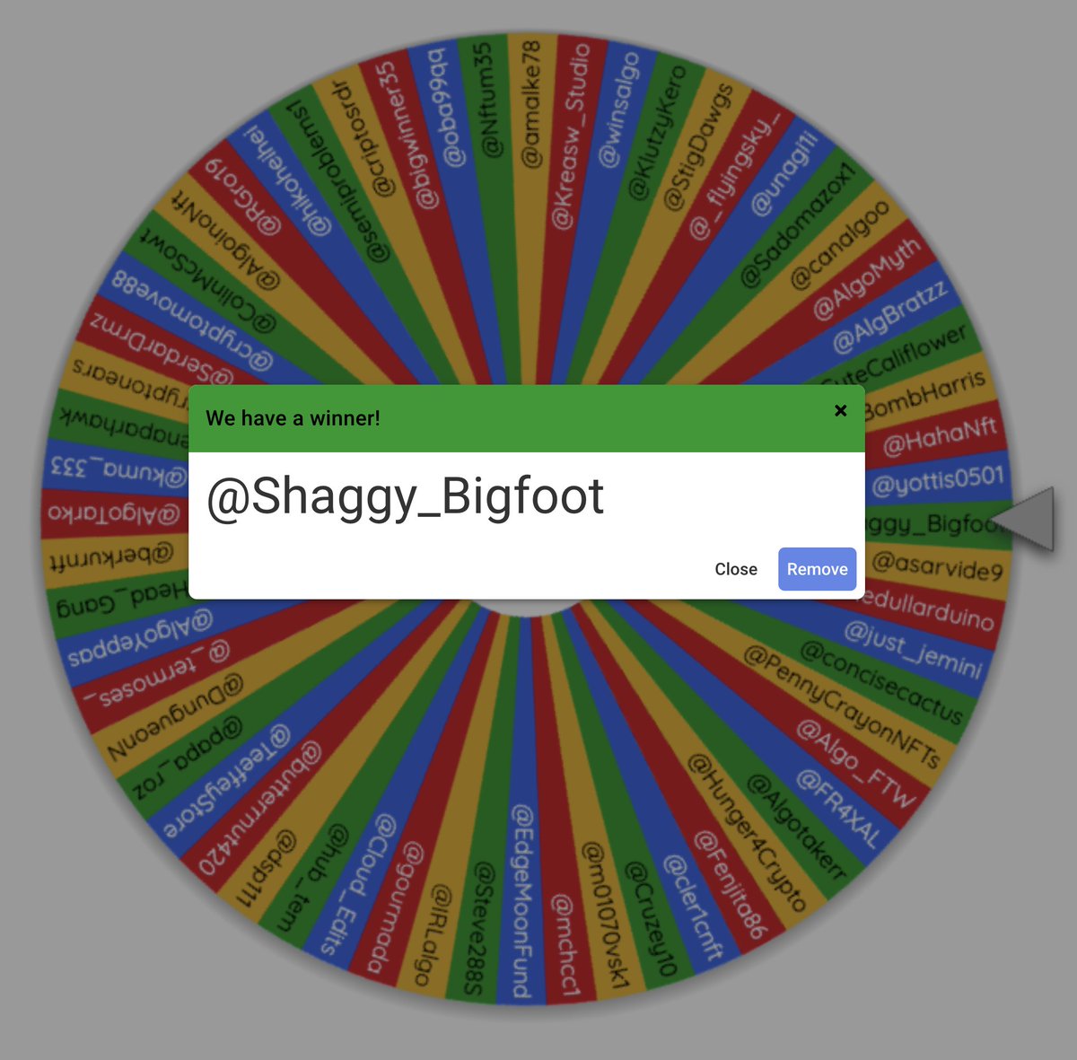 trillion_io's tweet photo. 🏆WINNER! Congratulations @Shaggy_Bigfoot you won the #CaptainSquishy from @PennyCrayonNFTs. Check your DMs #algofam #algo #NFTGiveaway https://t.co/gy9KC59Gyj