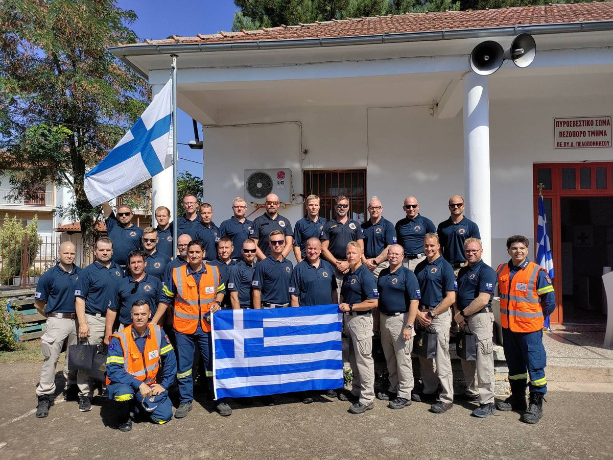 mestari112's tweet photo. Pre-deployment mission completed!
The FI GFFF-V Module will return to Finland tomorrow.
Efharisto Greece!
@PeO_CivProt @eu_echo https://t.co/pGqA0m5K3n