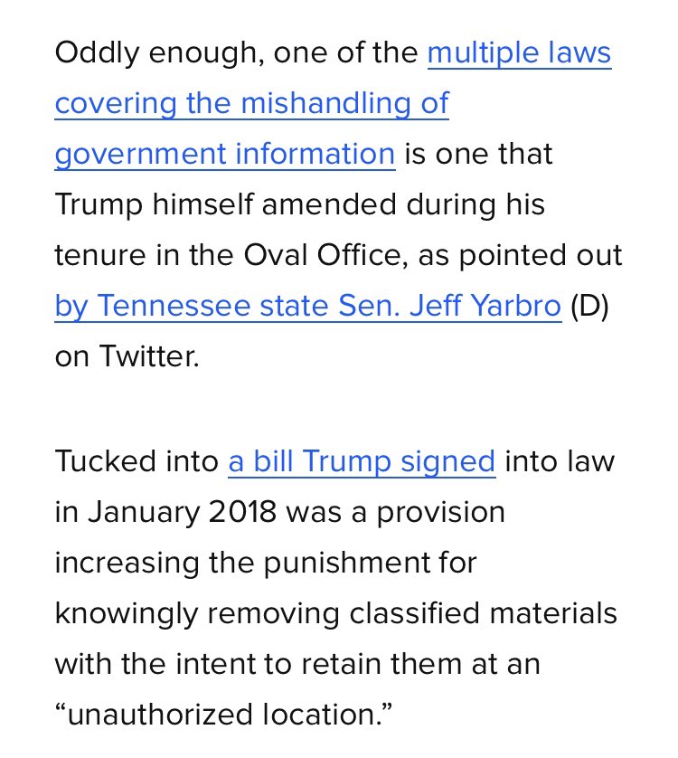 deebee52's tweet image. Shh. Trump is a former president who stole #TopSecretDocuments #AtomicSecrets.He knew better👇🏻
He _refused_ to return them when instructed &amp;amp; allowed access to them.
He pulled a Rosenberg &amp;amp; will face the consequences.
In turn,that PROTECTS every single law abiding &amp;amp; free American.