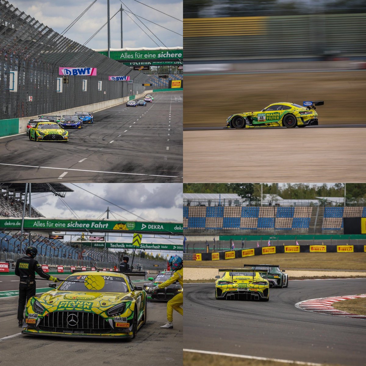 Watch our Mambas 🐍in every angle hitting the track @Lausitzring_de 🏎🙌🏻 #LandgrafMotorsport #MercedesAMG #AMG #Motorsport #Racing #AMGGT3 #GT3 #ADACGTMasters #MercedesCustomerRacing #MambaMania #beastmode #mannfilter