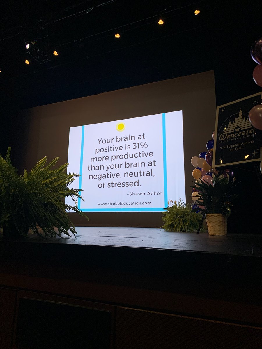 It's wonderful to see the importance of Positive Psychology and happiness being discussed at the Worcester County Kickoff by our guest speaker Kim Strobes! <a href="/WorcesterSystem/">Worcester Schools MD</a> #WeAreWorcester