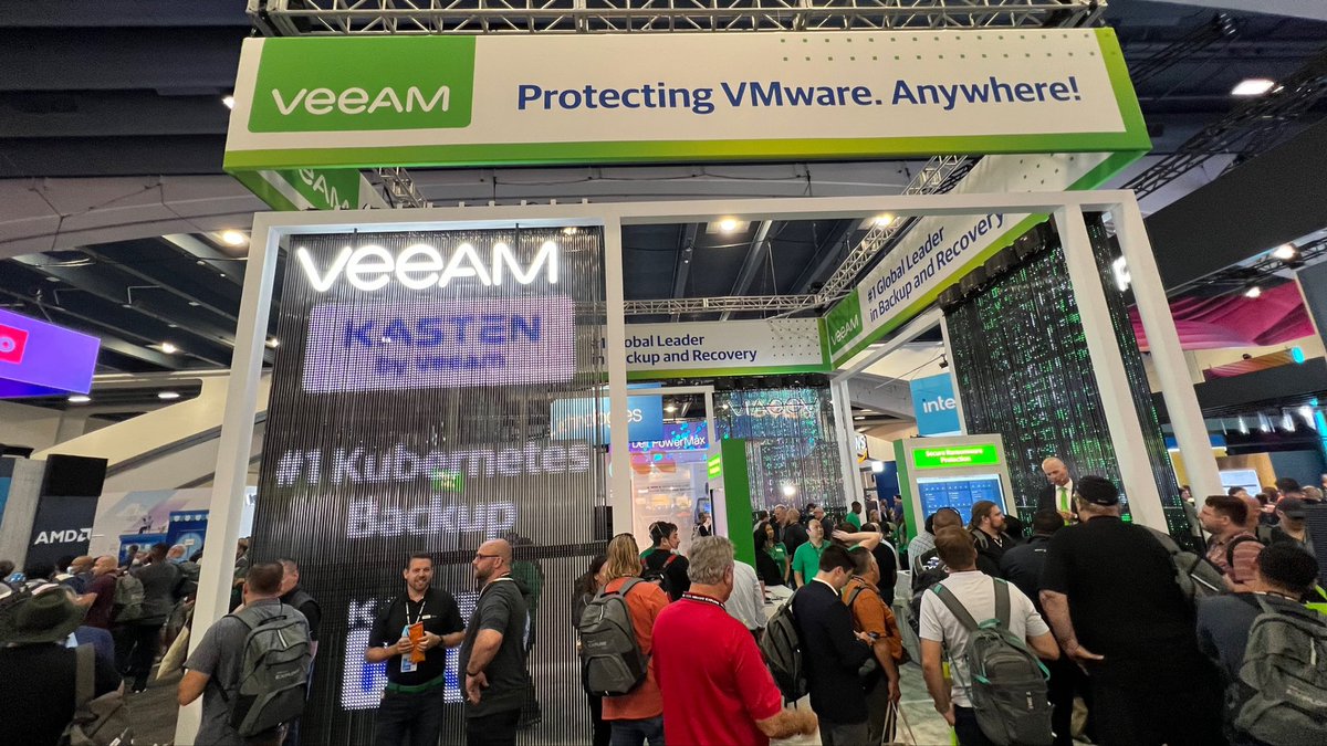 ajbergh's tweet photo. When the #VMwareExplore2022 general session ends, be sure to stop by the @Veeam booth for your free shirt and talk to the industries top backup and DR experts. https://t.co/5EFDjwaB5h