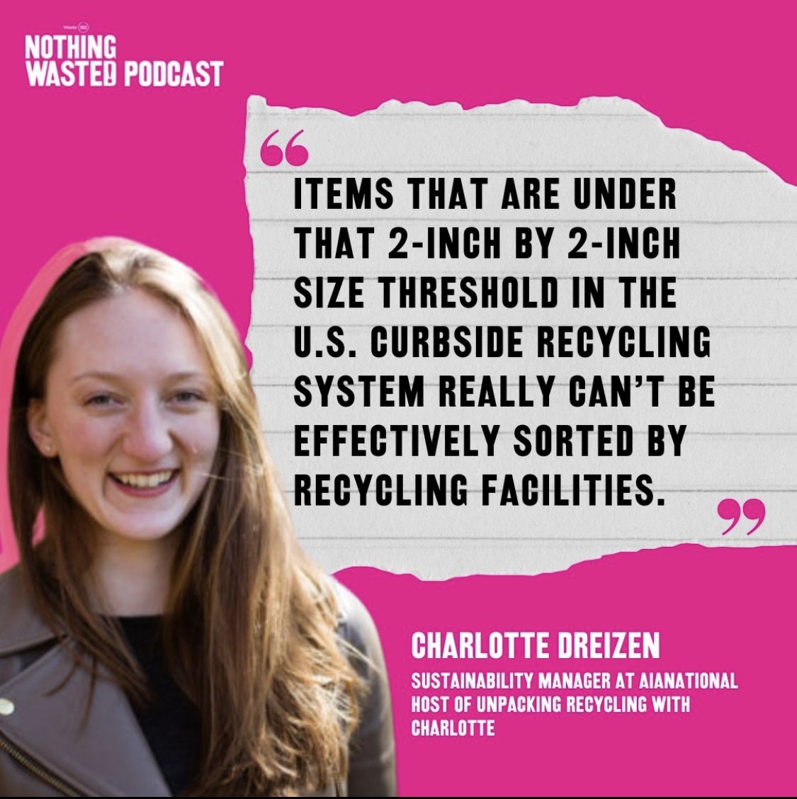 So excited to be on <a href="/Waste360/">Waste360</a>’s Nothing Wasted Podcast this week talking through (you guessed it!) recycling questions from here on Twitter!

Tune in whenever you listen to podcasts - I talk about caps, hangers, batteries, pillows, air filters, condiment cups, + (much!) more ♻️