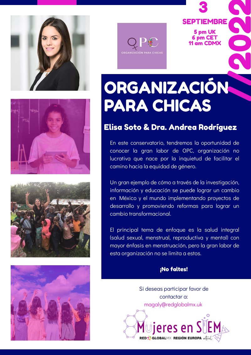 GIA_MXUK's tweet photo. No se puede perder este gran conversatorio OPC el próximo sábado 3 de septiembre. Para más información contactar a @maga_aceves https://t.co/UoLVAbJnPp
