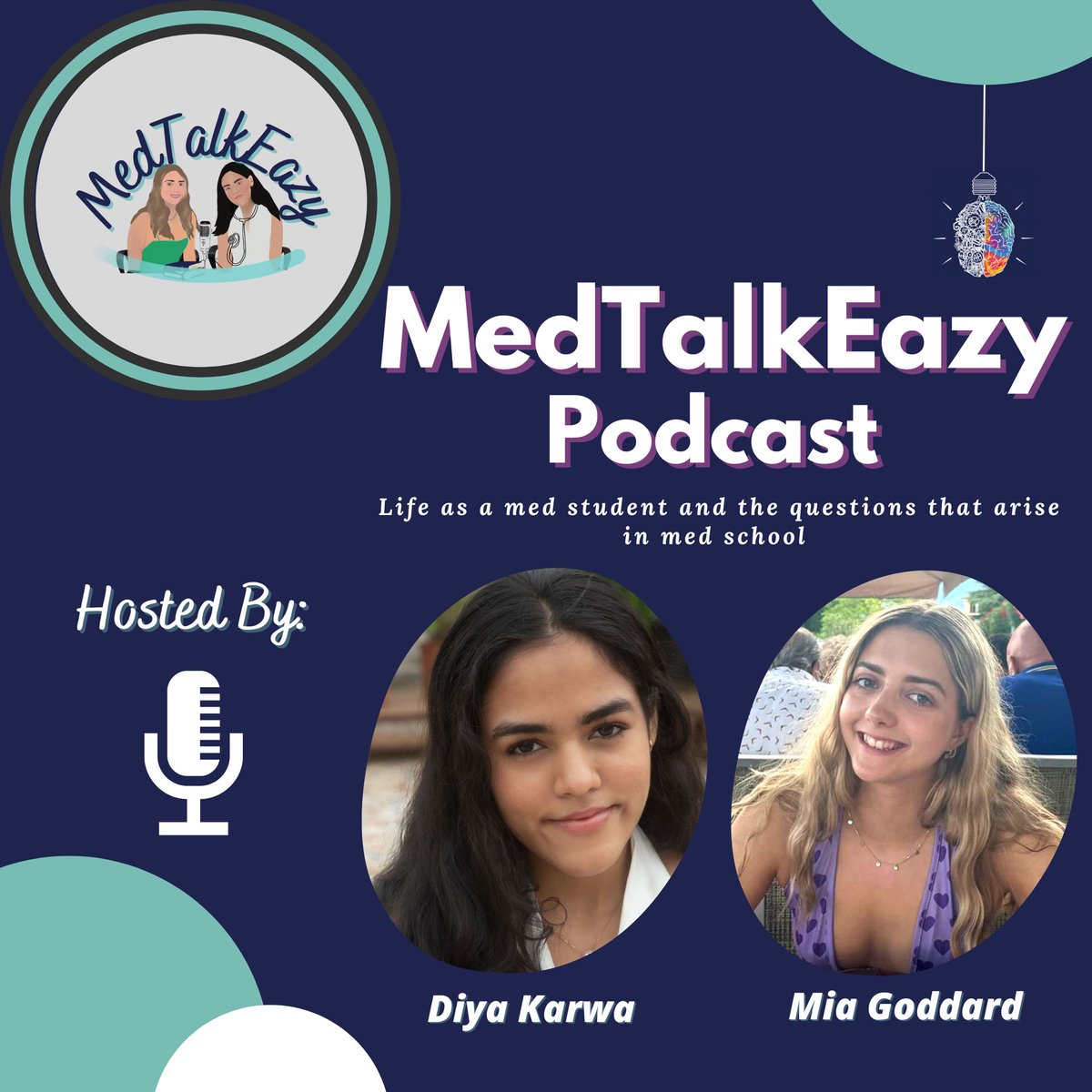 osceazymedia's tweet photo. 🚨INTRODUCING … MedTalkEazy!🚨Hosted by Diya and Mia 👩🏽‍⚕️👩🏼‍⚕️ 
The podcast is on the day to day life of two medical students and some of the questions and challenges we encounter whilst in medical school… https://t.co/hHcTJfquji