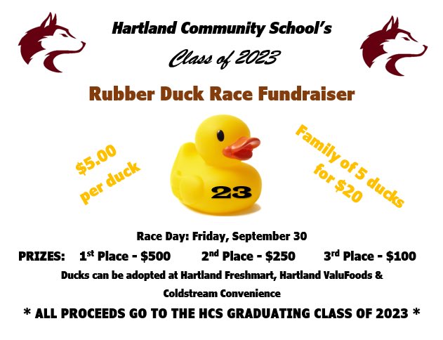 It’s quack to school season! 

Check out the image below for details about our first grad class fundraiser of the year!