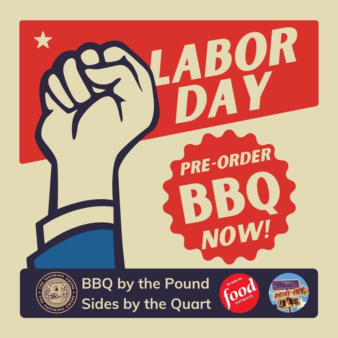 If there was a better weekend to get BBQ, I'm having a hard time thinking of one!

Let's celebrate this Labor Day weekend the old fashioned way, by letting someone else do all the hard work! 

Pickup 10am-2pm Sat &amp; Sun

thesmokingswine.square.site