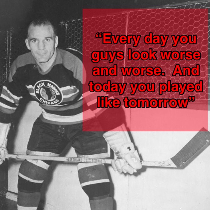 hockeyfights's tweet photo. Quotes from History:
Motivational speaker, John Mariucci
#HFquotes #NHL #Hockey https://t.co/BCdk5T0hL1