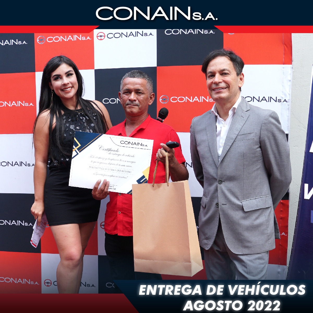 ConainSA's tweet photo. El día viernes 26 de Agosto se realizó nuestra entrega de vehículos a nuestros adjudicados, donde junto a nuestros clientes que confiaron en CONAIN nos contaron sus experiencias planificando su auto y ahora vivirán nuevas experiencias junto a sus familias.
#vehículos #Guayaquil https://t.co/s90IhepPtt