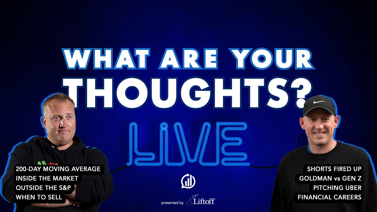 TheCompoundNews's tweet photo. @michaelbatnick and @Downtown are back with an all new WAYT tonight at 5:30pm est live on our Youtube channel! Tune in as they discuss Goldman vs. Gen Z, financial careers, 200-day moving average, when to sell, and more!
https://t.co/9HjhD0v2xN https://t.co/MJD28WbYlP