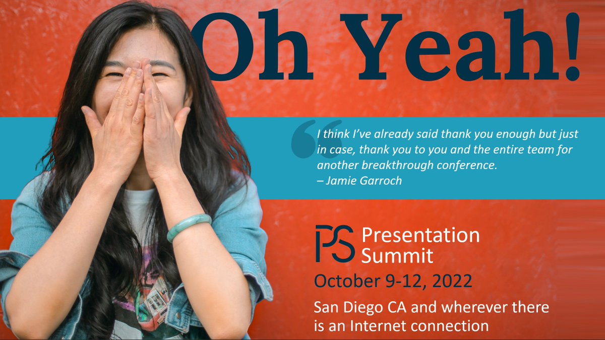 rickaltman's tweet photo. This year marks the 20th Anniversary of the Presentation Summit and we're pulling out all the stops to make it our best ever! Don't you owe it to yourself to be a part of it? https://t.co/Z3Hx9oKL8i
#PreSum22 #Celebrating20 #PresentationCommunity https://t.co/pbmkC55YUl