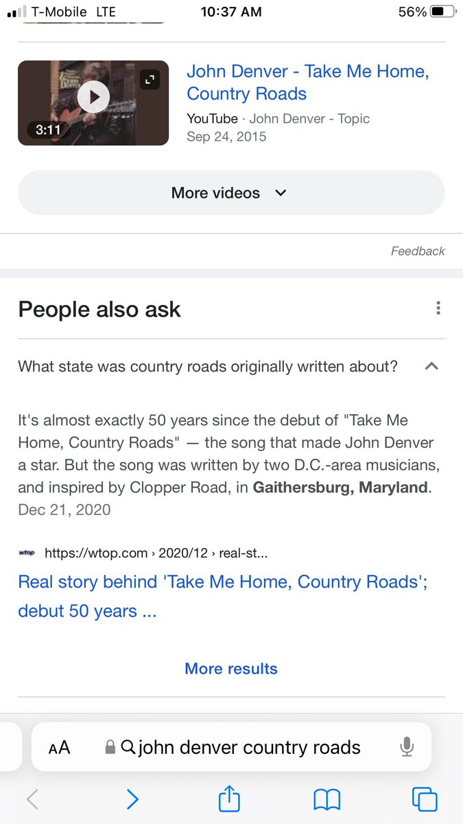 How old were you when you found out that "Country Roads" is about MD?  <a href="/ThePoniExpress/">Andrew Fillipponi</a> <a href="/DonChed54/">Donny Football</a> <a href="/ChrisMuellerPGH/">Chris Mueller</a> #H2P