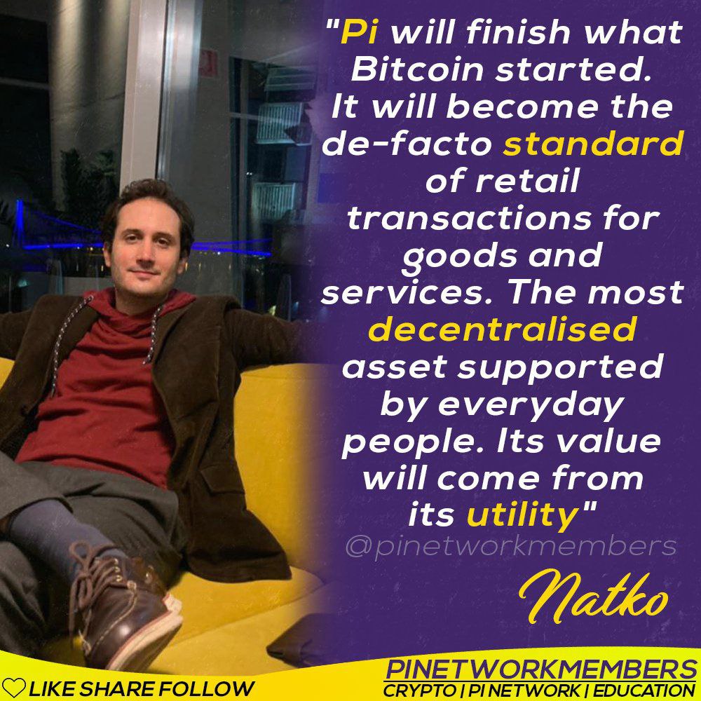 Eniwealth100's tweet photo. Absolutely true! 😊

Pi Network Is The Future. We Are So Lucky To Be Here. We Are Part Of Something Great. If You Agree, Like And Retweet 😊

#PiNetwork #PiPayment #PiConsensus #Bitcoin Pi Network Come to Chelsea Vitalik Tems Alvarez https://t.co/UNTrtJ3RaK