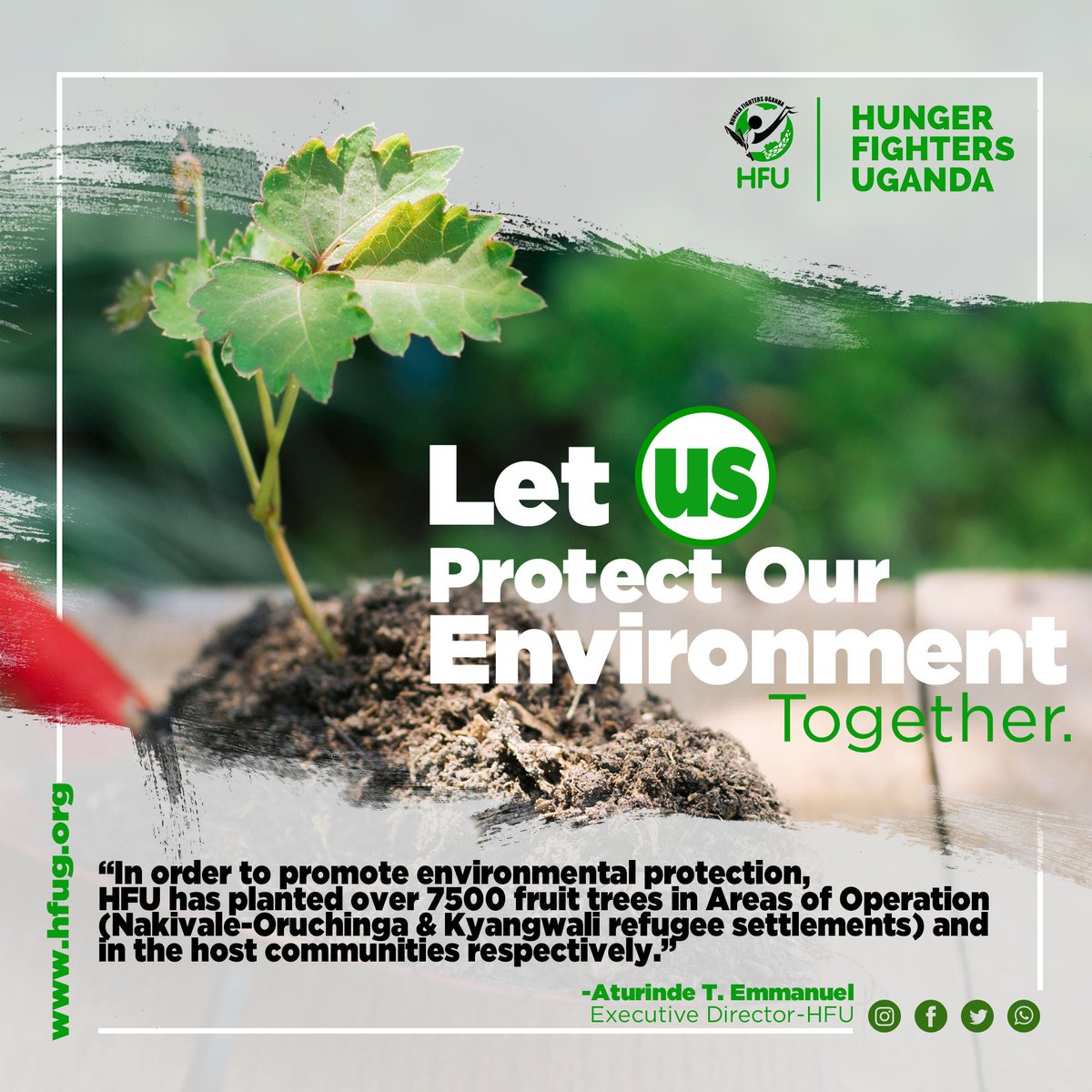 Did You Know?
Every year we lose over 13 million hectares of forest globally, which is equivalent to the size of England.
🟢In the process of Environmental protection, HFU initiated a project of fruit tree planting as strategic approach to help in conserving the Environment.