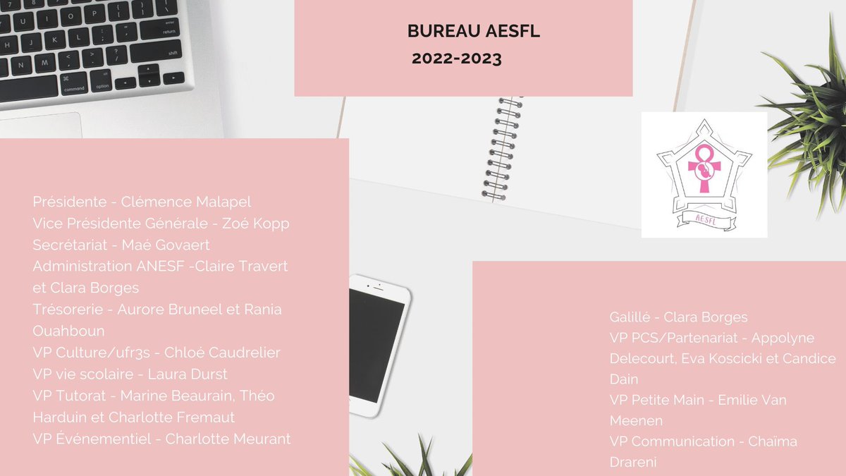 AESFL_Lille's tweet photo. Hello tout le monde!
Voici la présentation des nouveaux membres du bureau de l’AESFL 2022-2023 !!

À bientôt 😉 https://t.co/xpKDFwekol