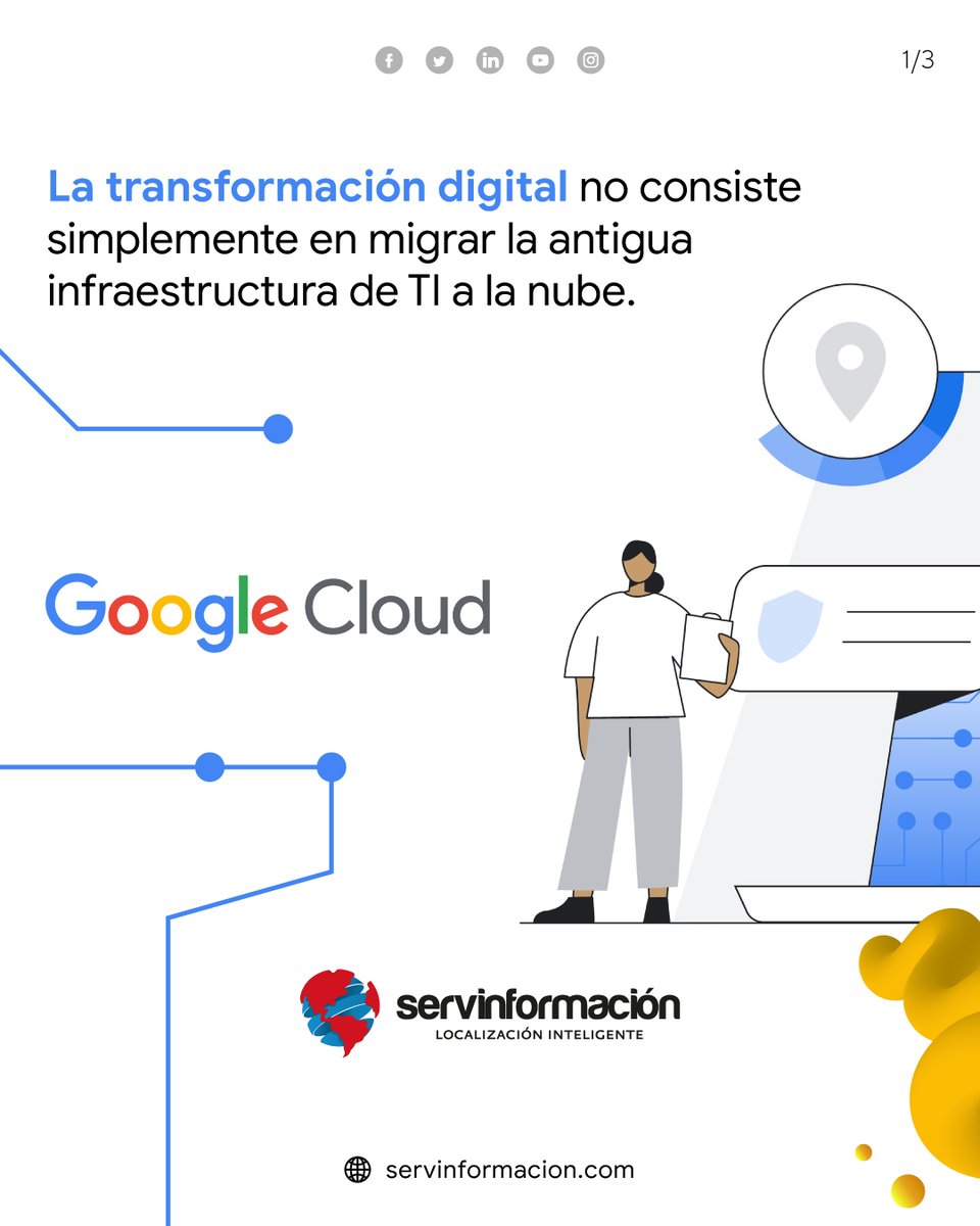 servinformacion's tweet photo. Muchas organizaciones abordan su transformación en la nube y sus mayores desafíos con Google Cloud. Conoce más sobre esta solución. 👉https://t.co/zpPBG6frWx https://t.co/ndDLMJF1zu