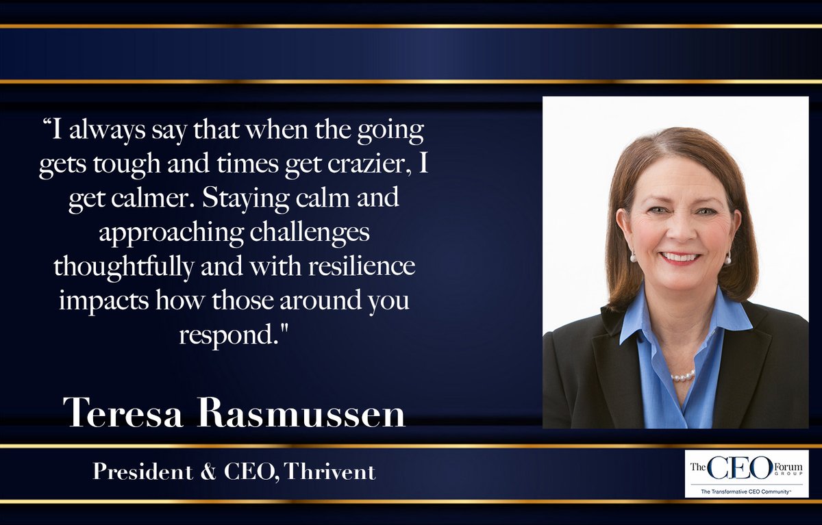 ceoshow's tweet photo. Teresa Rasmussen, CEO of @Thrivent, explains how it’s important for CEOs to remain calm in times of catastrophe.

See the full interview here! https://t.co/HF2hxTFihF

#TransformativeCEO #resilience https://t.co/gupjZCiKsk