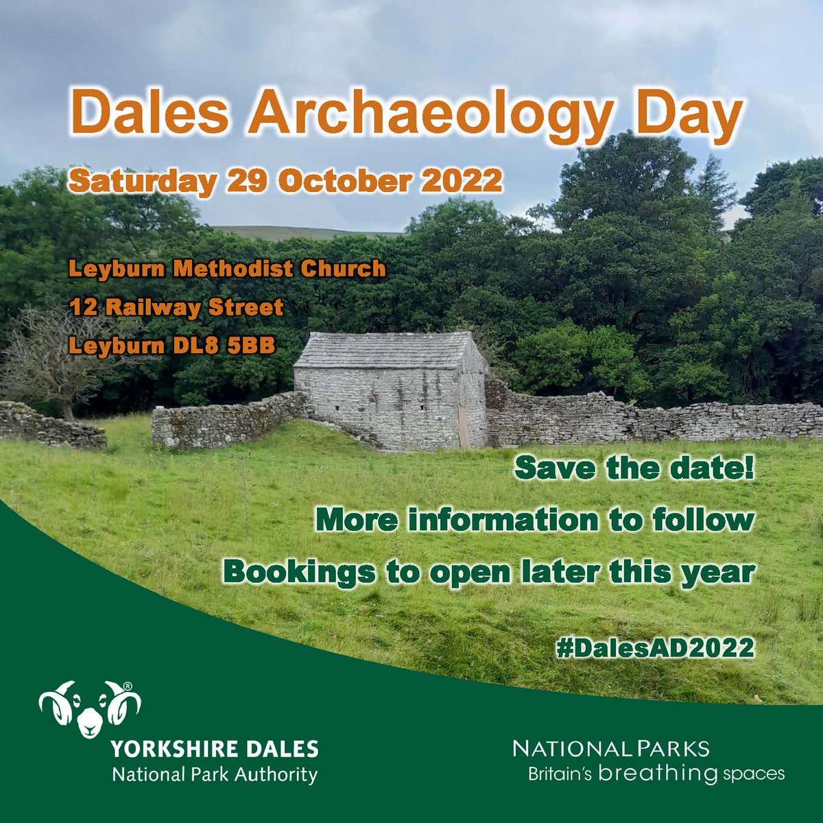 Our annual Dales Archaeology Day event will be returning this year. It will take place on the 29th of October 2022 in Leyburn. More info will follow on when bookings will open, but for now put the date in your diaries!