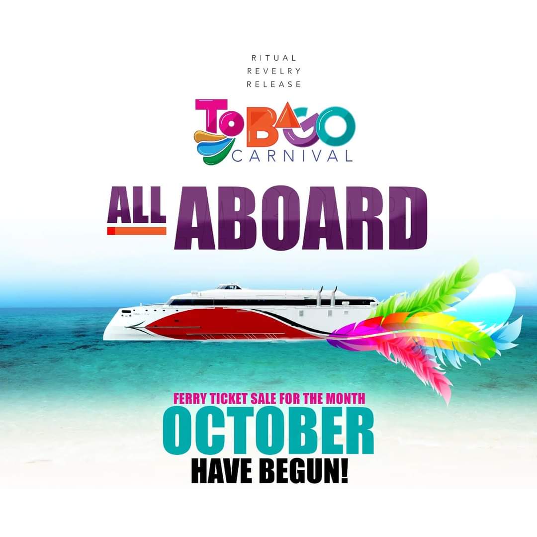 DTACITHA's tweet photo. All aboard the Tobago Carnival Express! 🛥
The inter-island ferry schedule for the month of OCTOBER is now live. You can book your tickets for Tobago's Carnival and save yourselves the hassle of last minute arrangements!
#allaboard #shipahoy #ToBagoWeGo #TobagoCarnival https://t.co/dSUuIoQ1uB