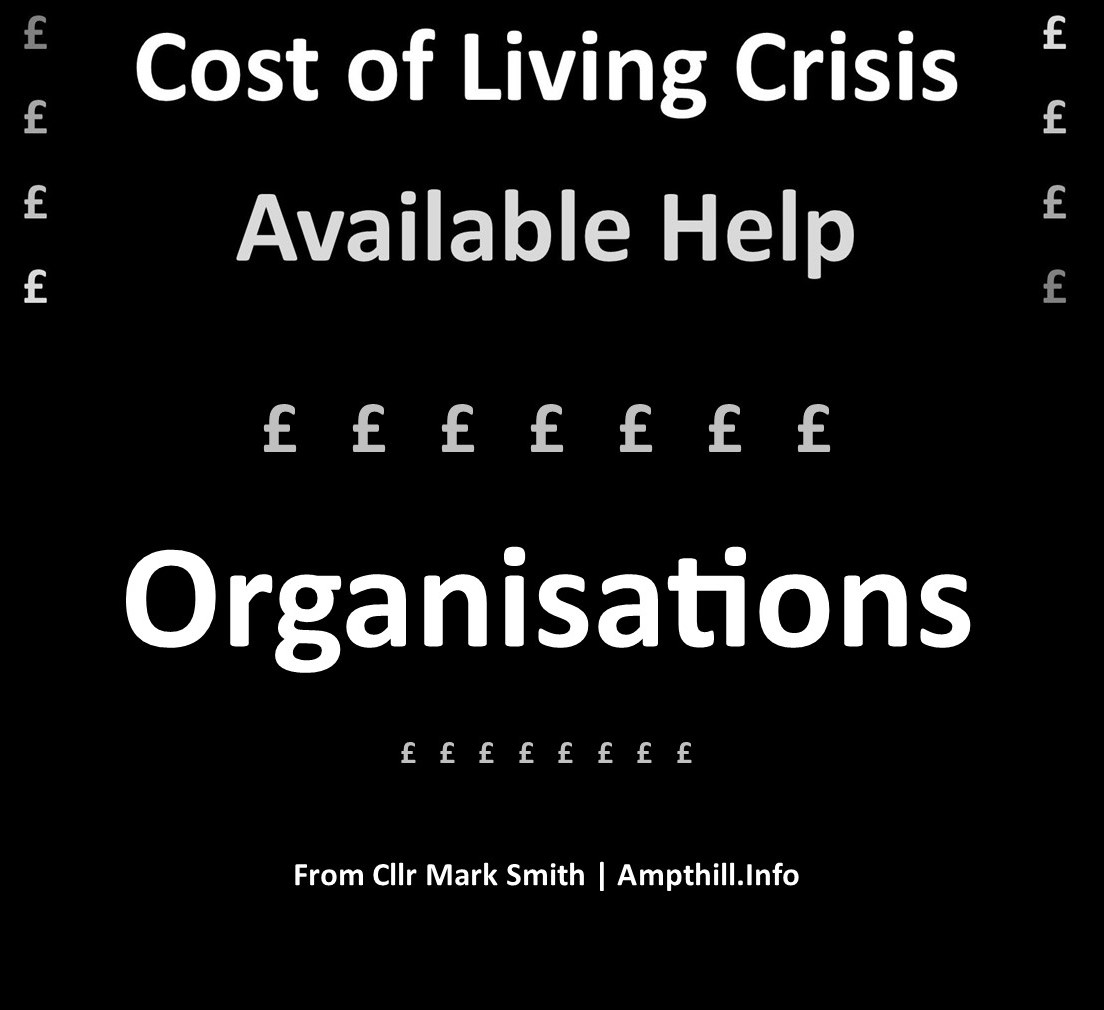 Cllr Mark Smith (@cllrmarkasmith) on Twitter photo Cost of Living Crisis – Organisations Providing Help
Household budgets are being squeezed as energy, fuel, inflation and food prices continue to soar.
If you are struggling there are organisations that may be able to help:
marksmith.org.uk/index.php/2022…
<a href="/ampthillinfo/">Ampthill.Info</a> Cost of Living Crisis – Organisations Providing Help
Household budgets are being squeezed as energy, fuel, inflation and food prices continue to soar.
If you are struggling there are organisations that may be able to help:
marksmith.org.uk/index.php/2022…
<a href="/ampthillinfo/">Ampthill.Info</a>